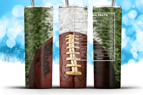 American Football Facts 20oz Skinny Wrap Graphics for Crafts