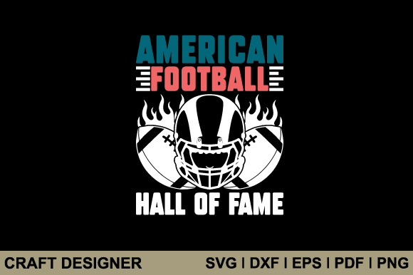 American Football Half of Fame Graphics for Crafts
