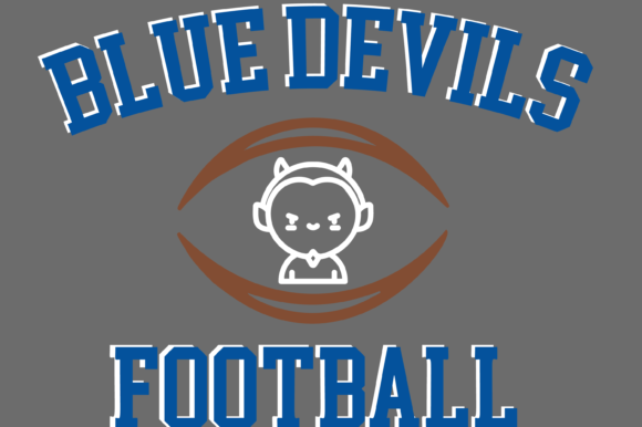 Blue Devils Football Mascot Graphics for Local Crafts