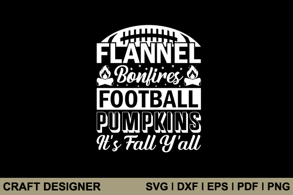 Flannel Bonfires Football SVG: Graphics for Crafts