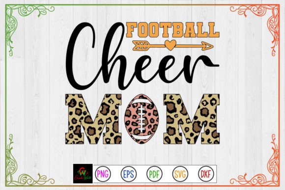 Football Cheer Mom Graphics for Crafts Branding