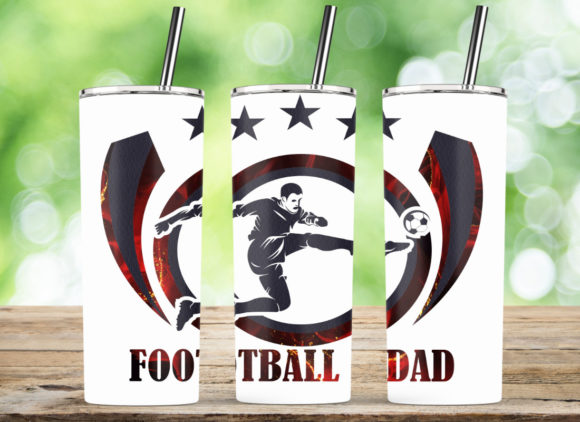 Football Dad Champion 20 Oz Tumbler Wrap Graphics for Crafts