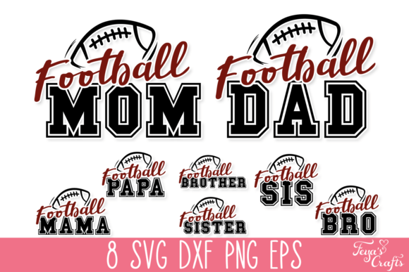 Football Family SVG Pack for Crafts & Graphics Sellers