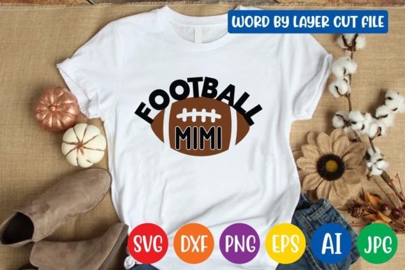 Football Mimi Svg Design for Graphics and Crafts