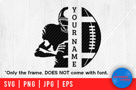 Football Name Half Svg: Graphics for Local Crafts
