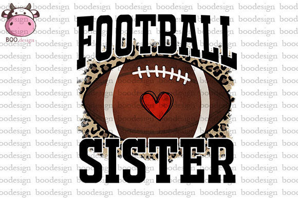 Football Sister Sublimation PNG: Graphics for Crafts